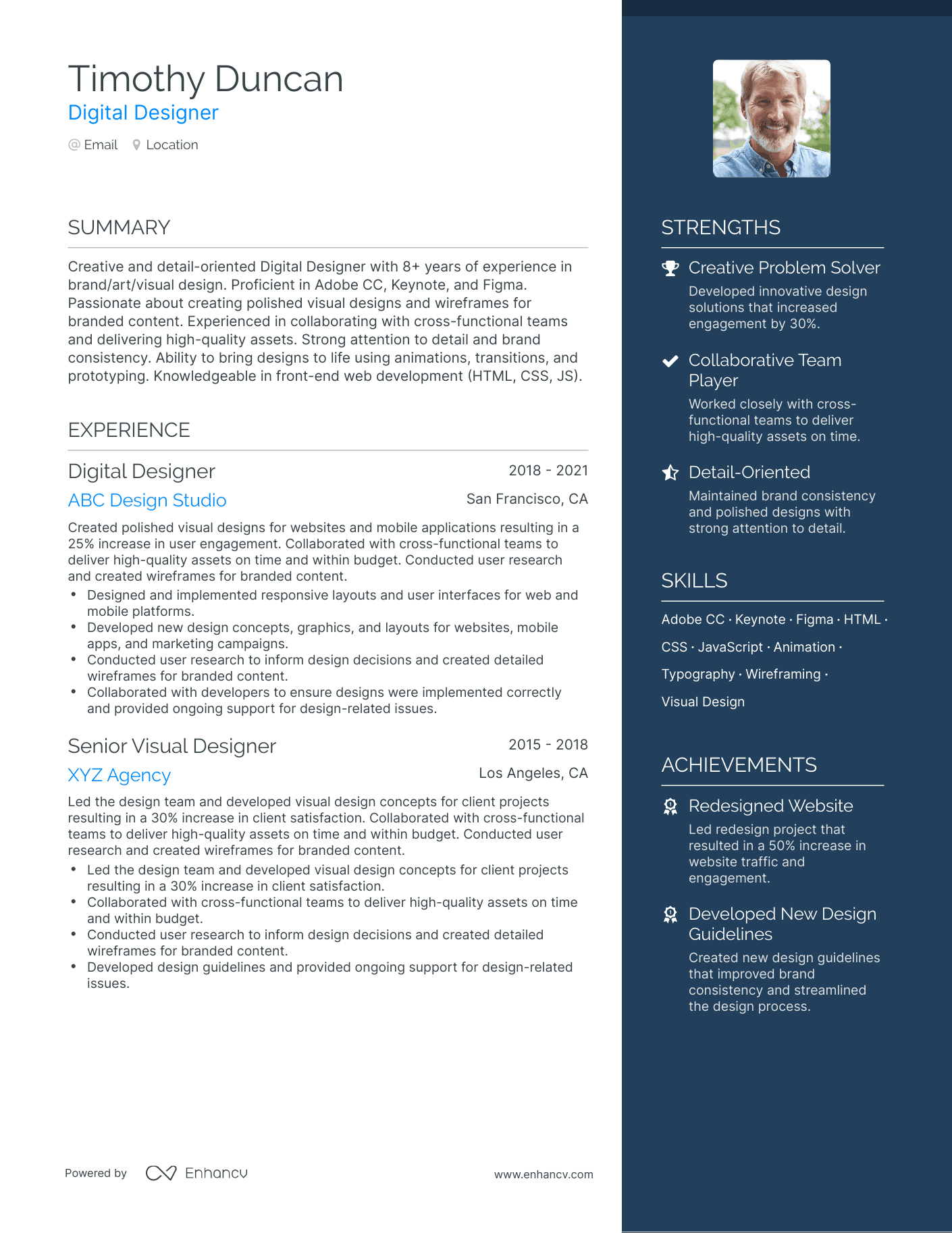 5 Digital Designer Resume Examples & Guide for 2024