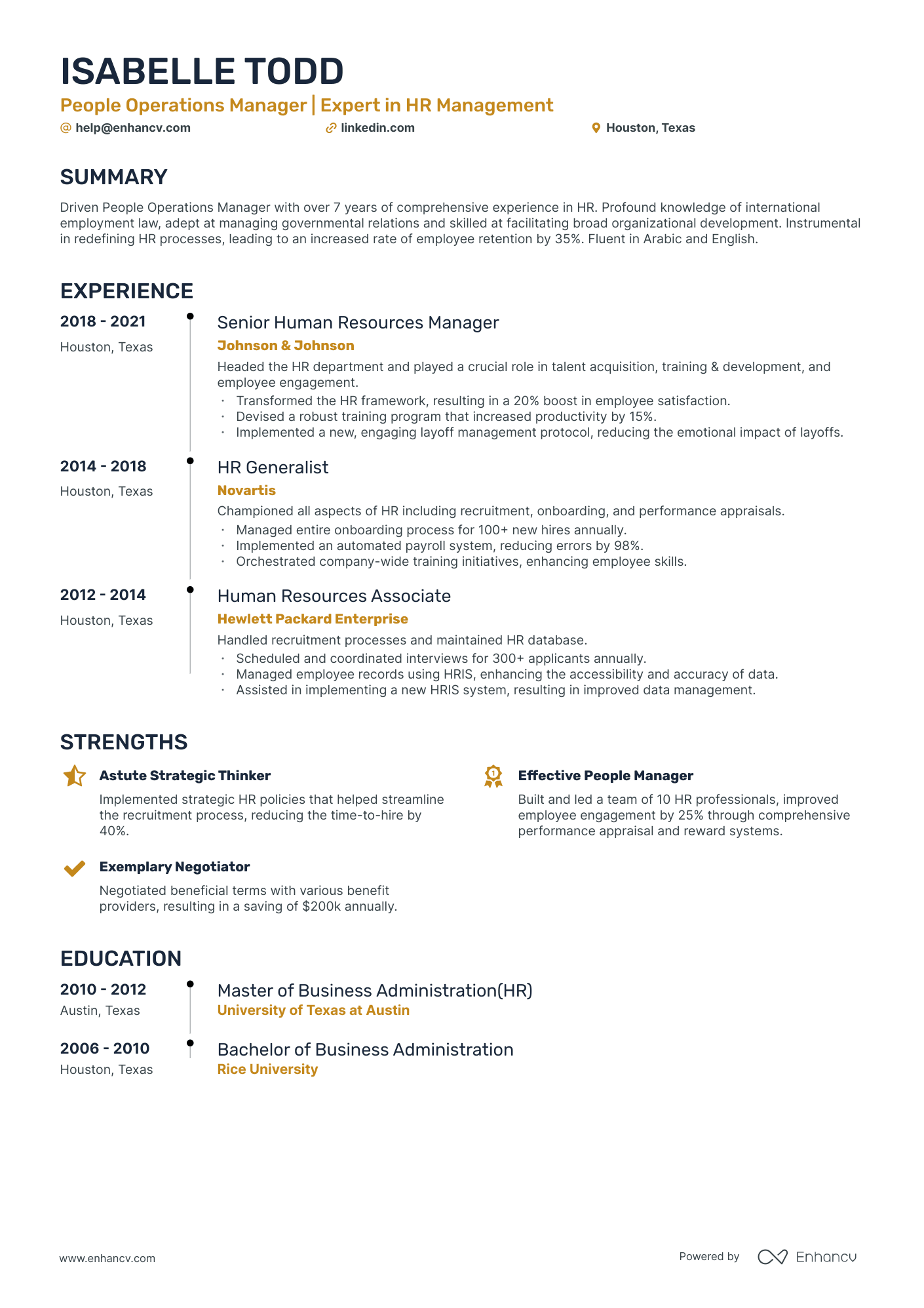 5 People Operations Manager Resume Examples & Guide For 2024