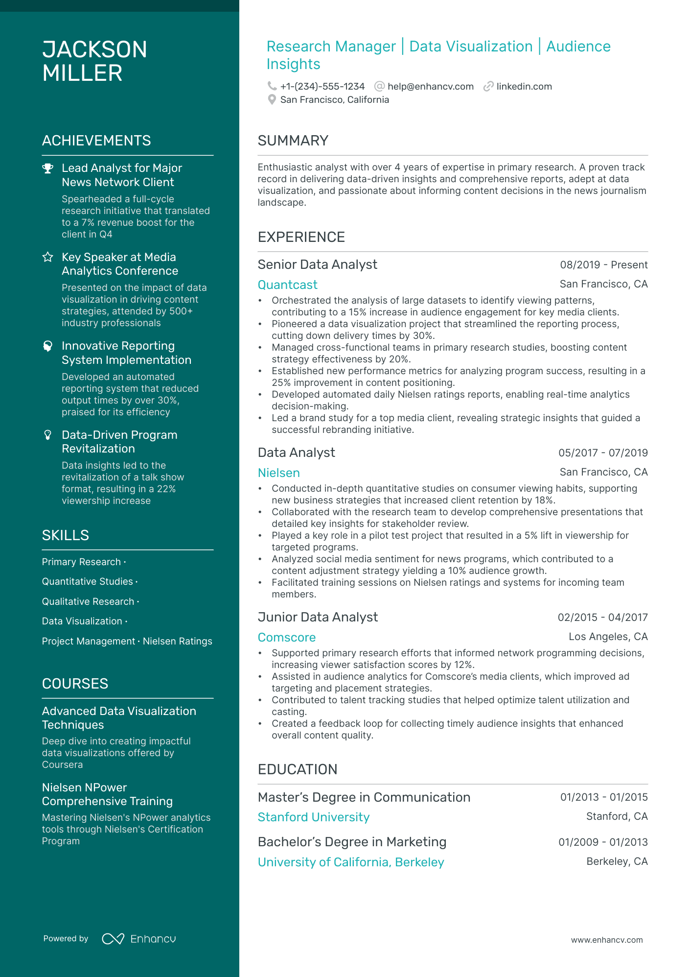 5 Research Manager Resume Examples & Guide for 2024