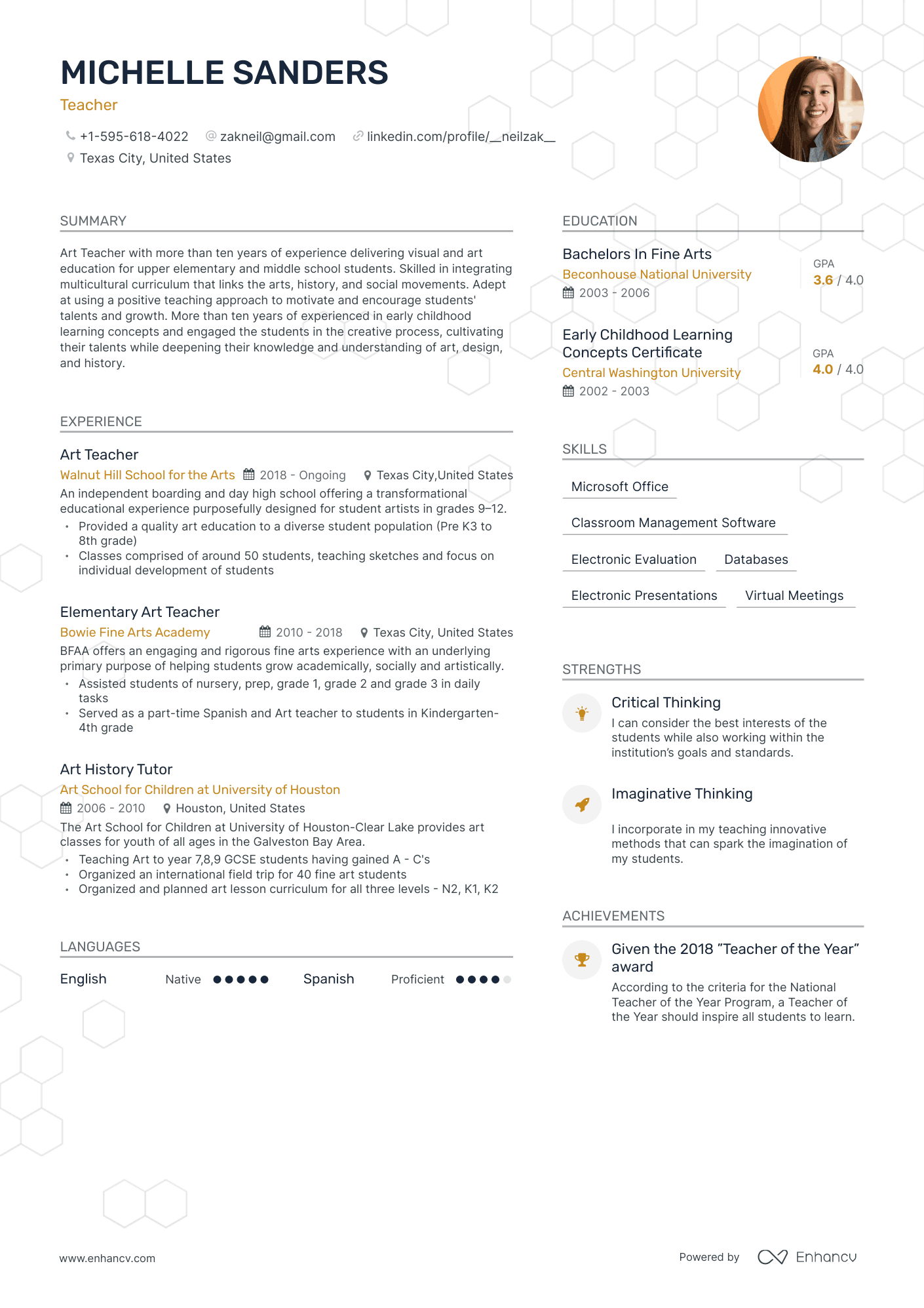 5 Art Teacher Resume Examples & Guide for 2023