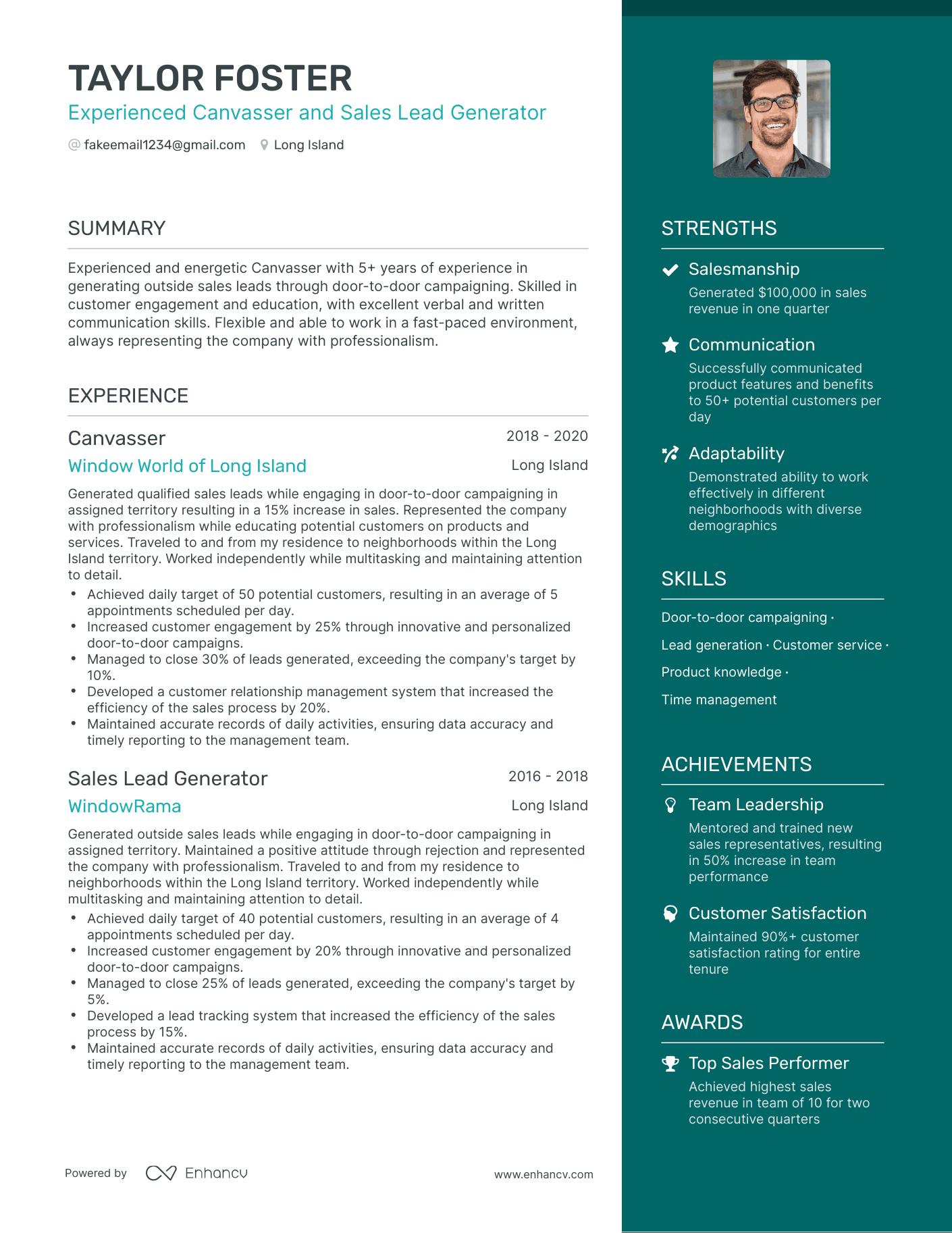 5 Canvasser Resume Examples & Guide for 2023