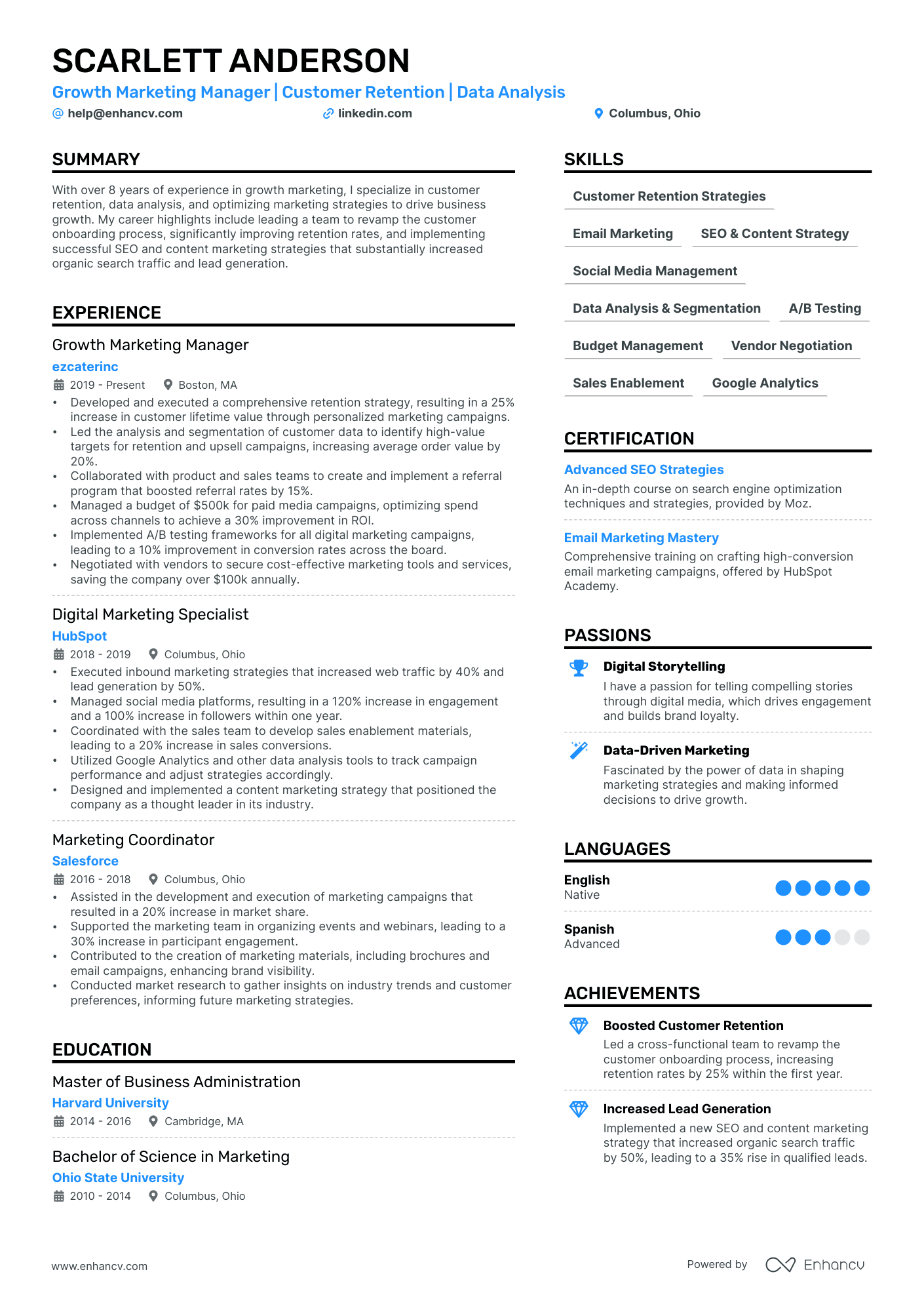 22 Marketing Resume Examples & Guide For 2024