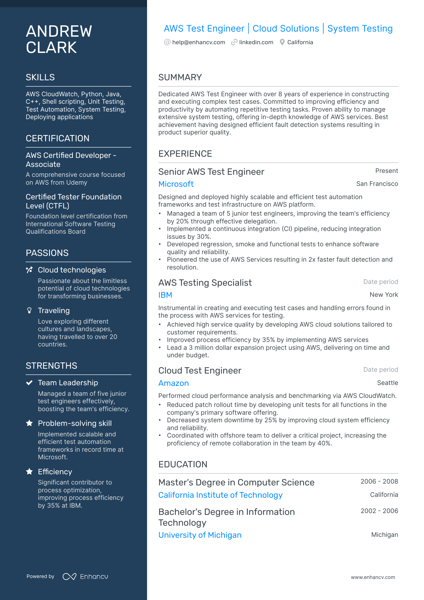 10 AWS Testing Resume Examples Guide For 2025 10 aws testing resume examples guide for 2025