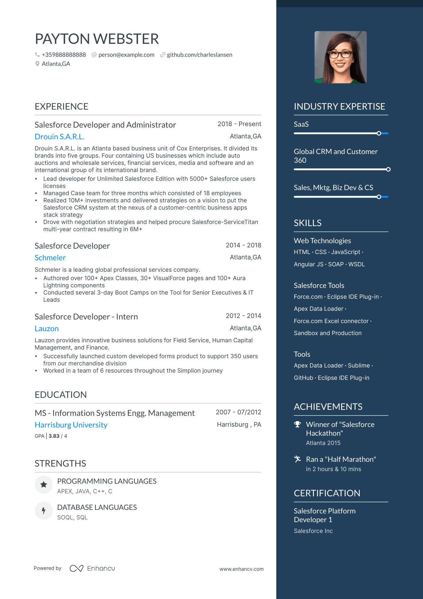 5 Salesforce Developer Resume Examples & Guide for 2024