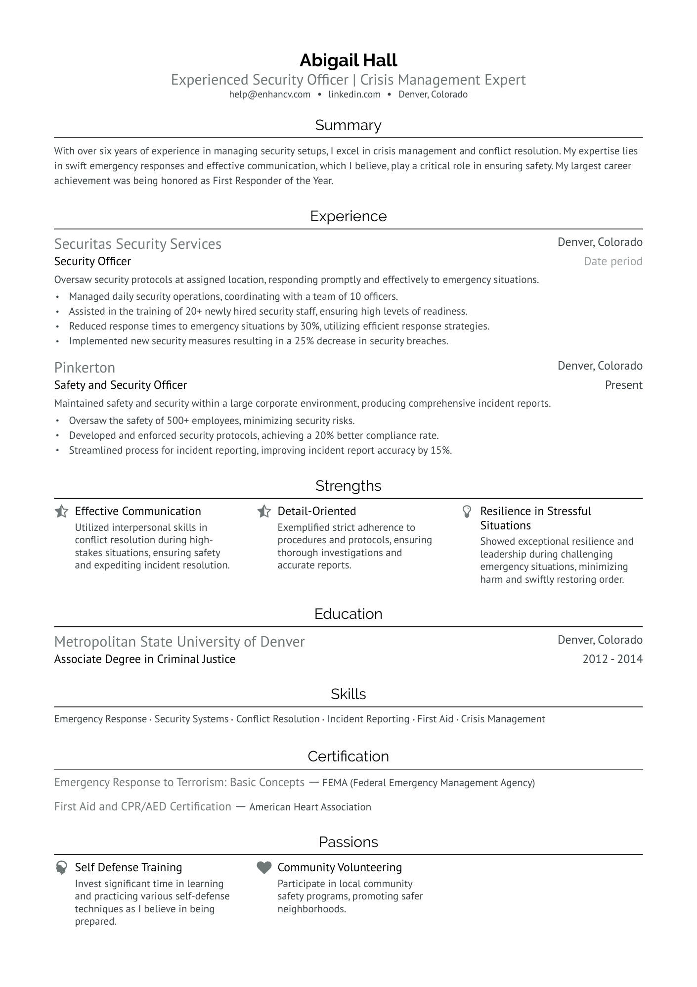 10 Police Officer Resume Examples & Guide for 2024