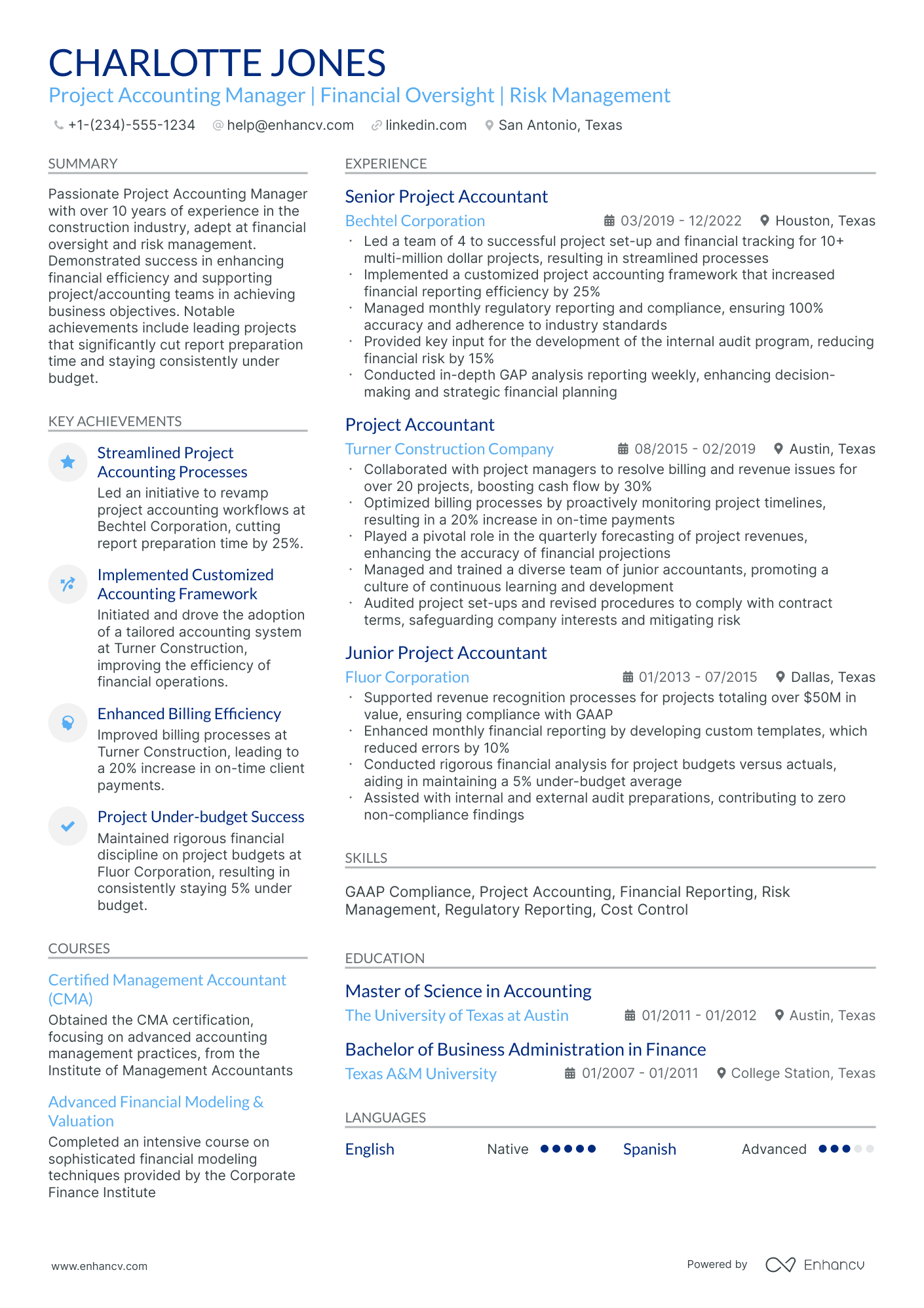 10 Project Accounting Resume Examples, Templates & Guide for 2026