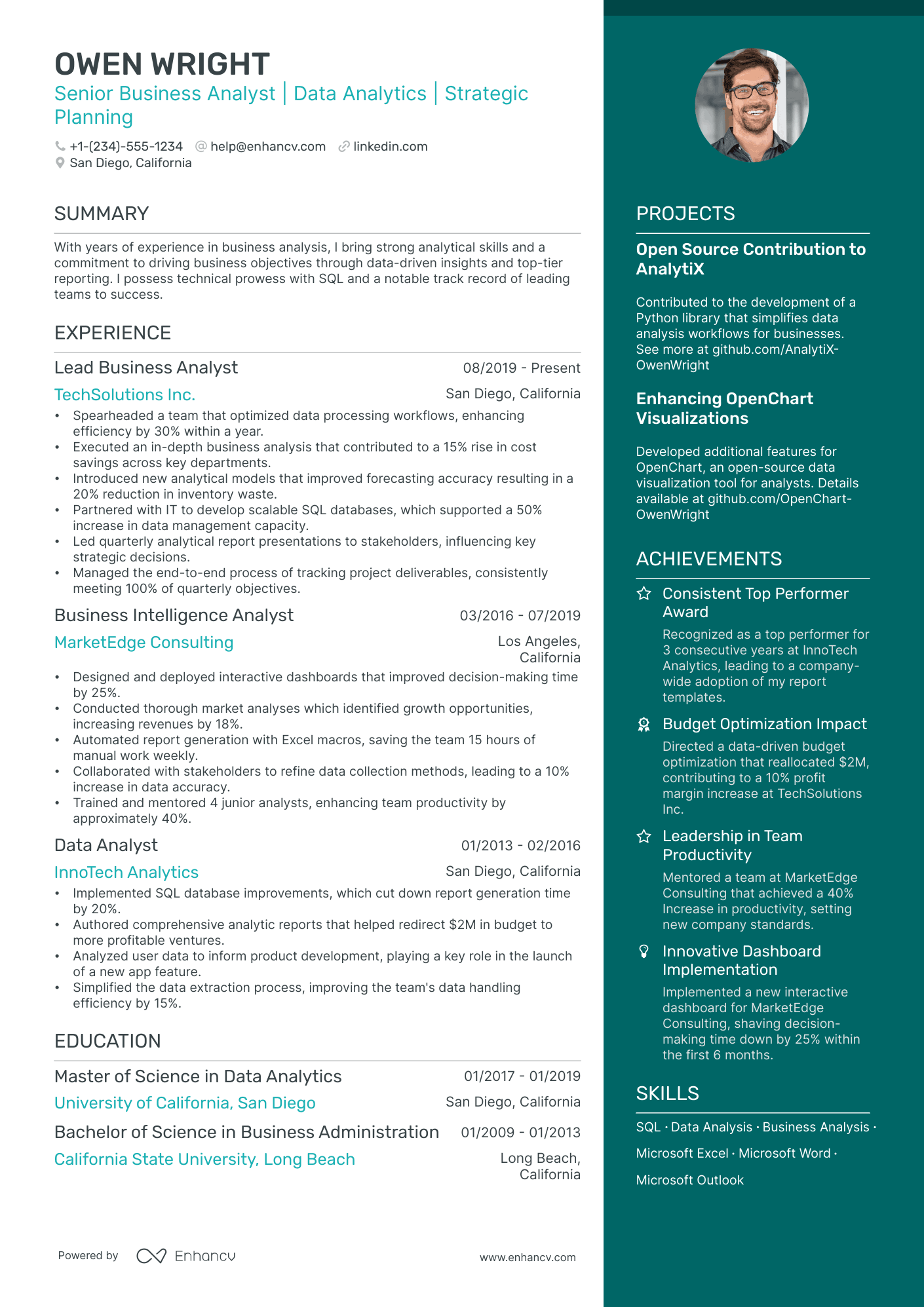 5 Excel Data Analyst Resume Examples & Guide for 2024