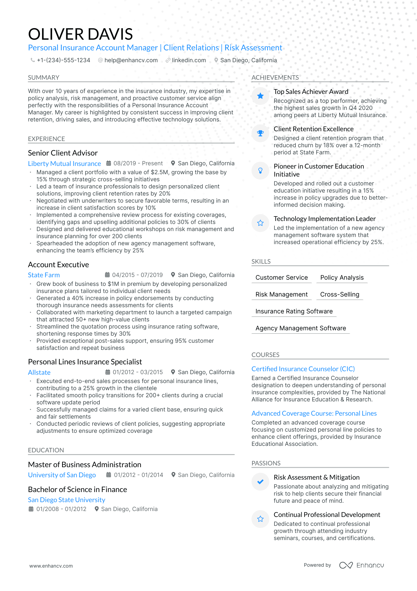 5 Insurance Account Manager Resume Examples & Guide For 2024