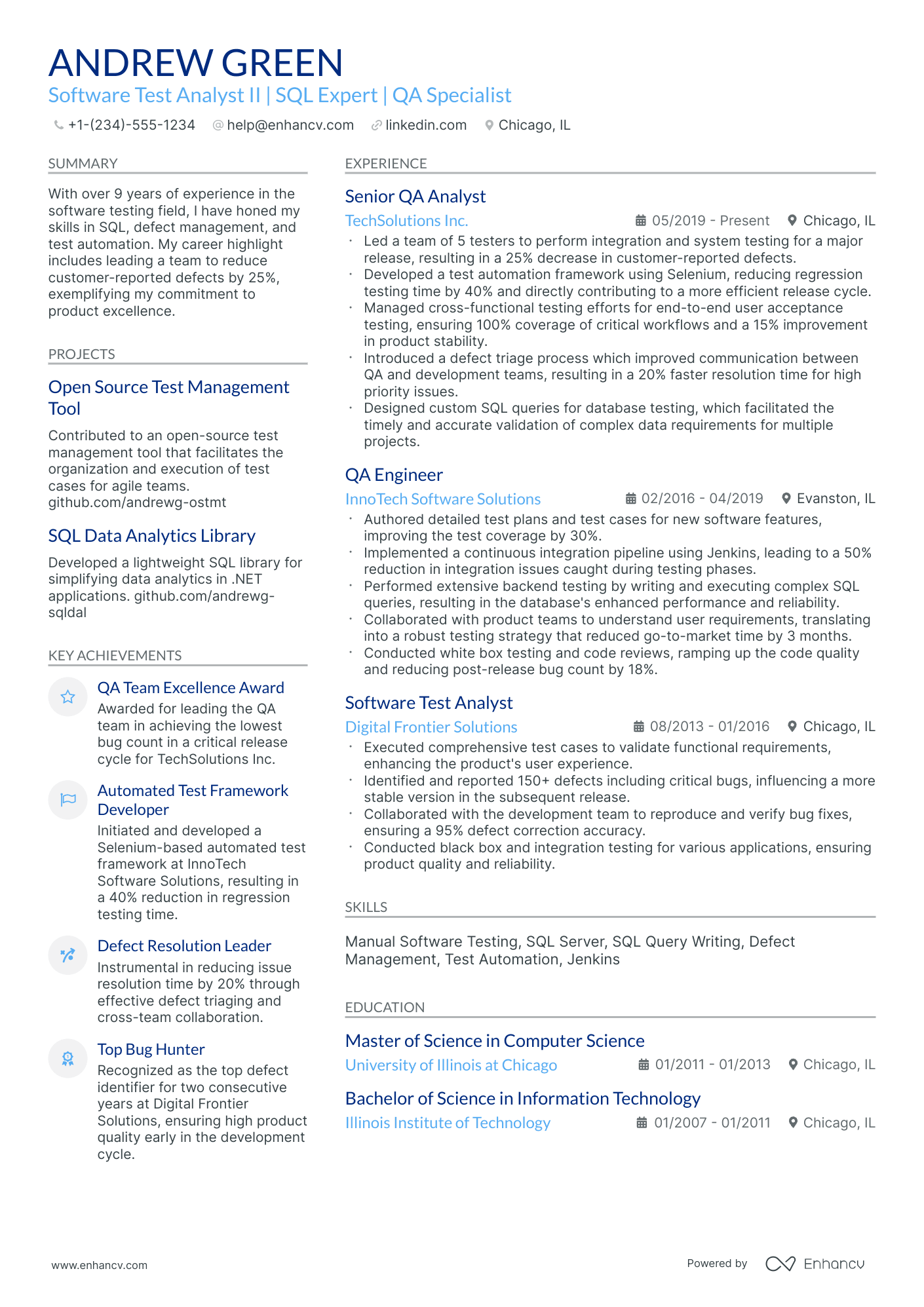 10 Software Test Analyst Resume Examples & Guide for 2026