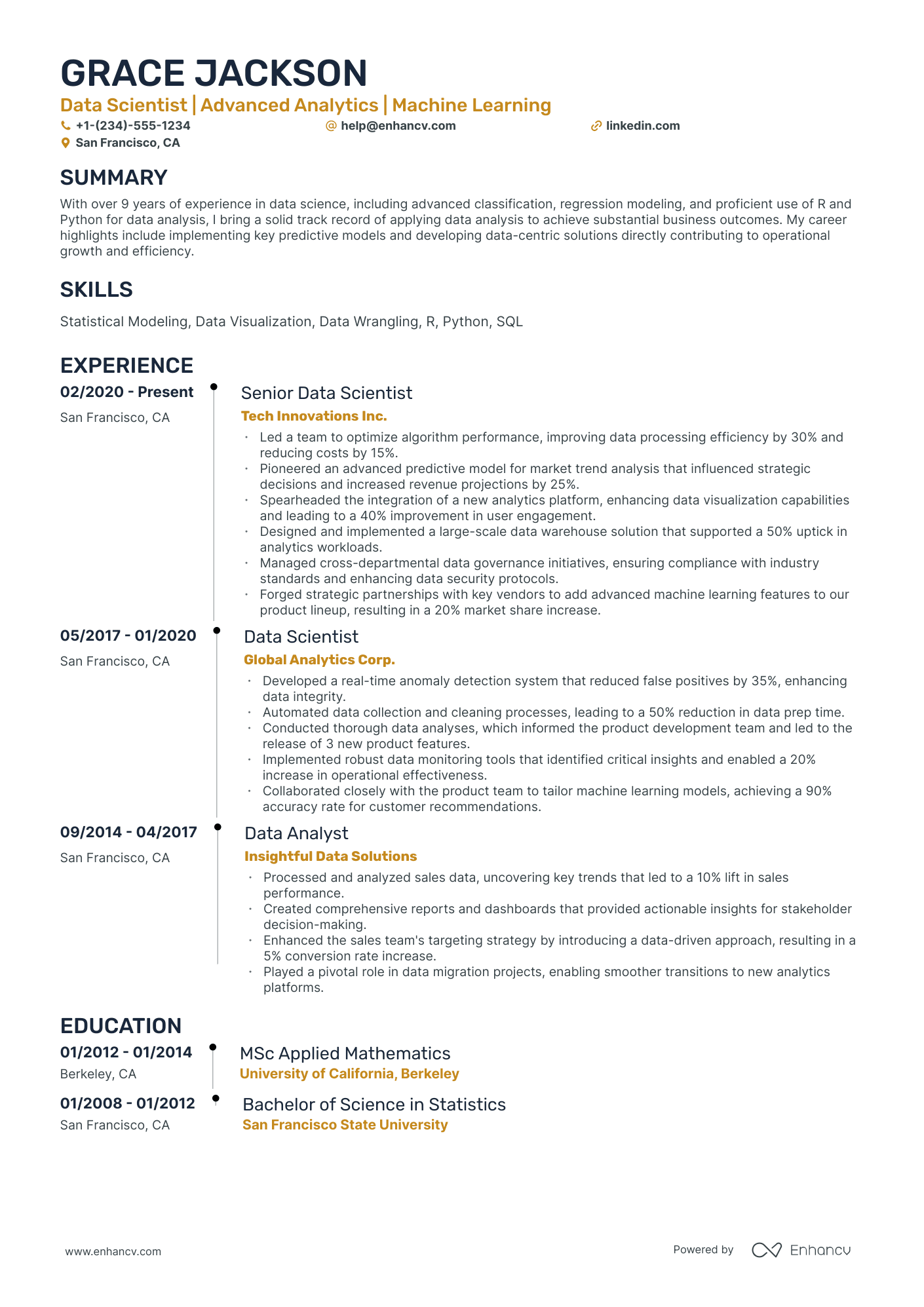 10 Python Data Scientist Resume Examples & Guide for 2025