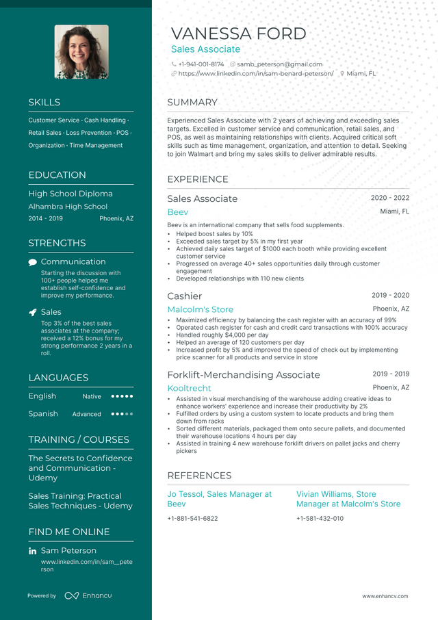 5 Walmart Resume Examples & Guide for 2023