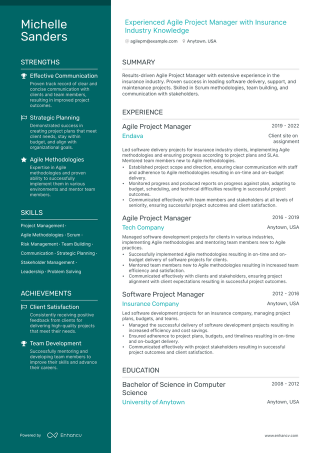 5 Agile Project Manager Resume Examples & Guide for 2023