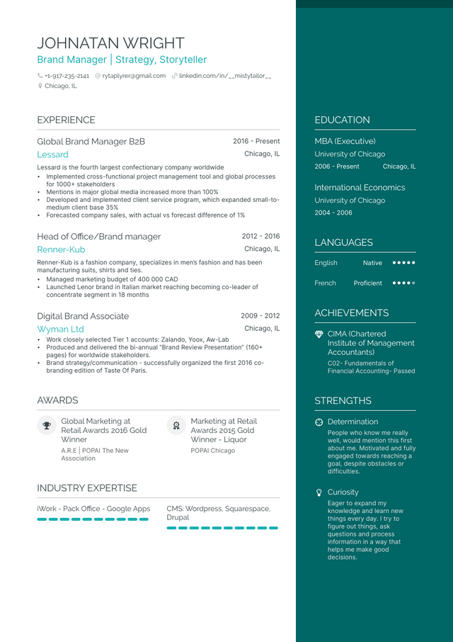 5 Brand Manager Resume Examples & Guide for 2023