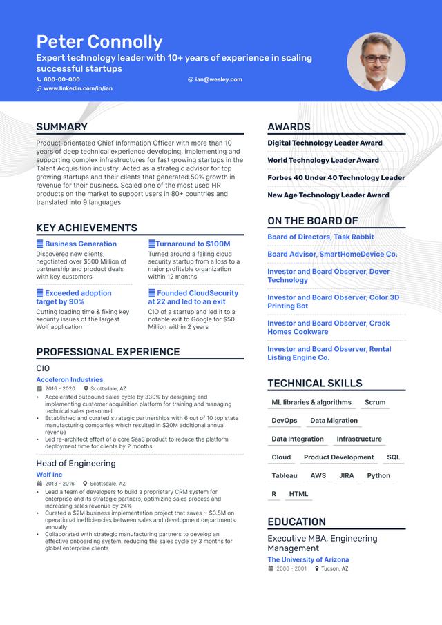 5 Cio Resume Examples & Guide For 2023