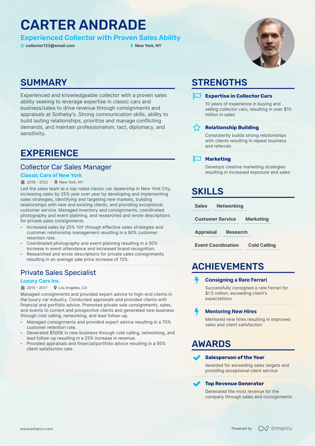 5 Collector Resume Examples & Guide for 2023