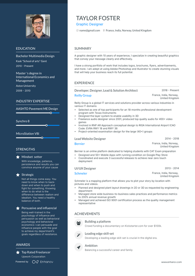 5 Designer Resume Examples & Guide for 2023