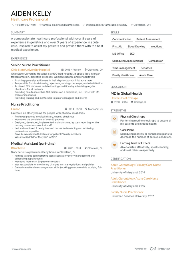 5 Healthcare Resume Examples & Guide for 2023