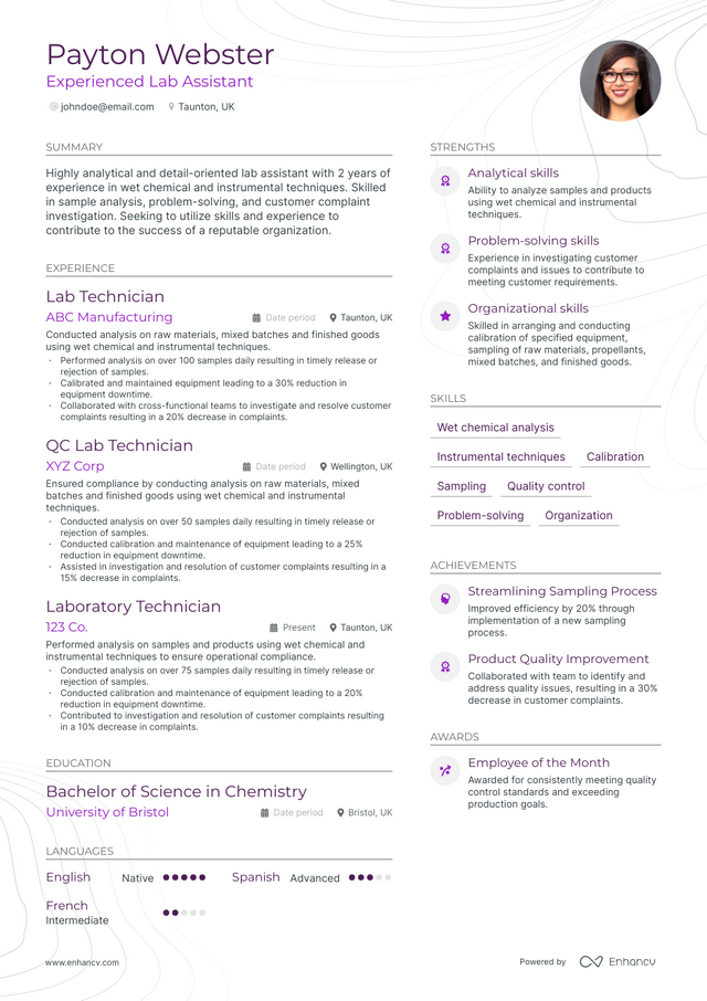 5 Lab Assistant Resume Examples & Guide for 2023