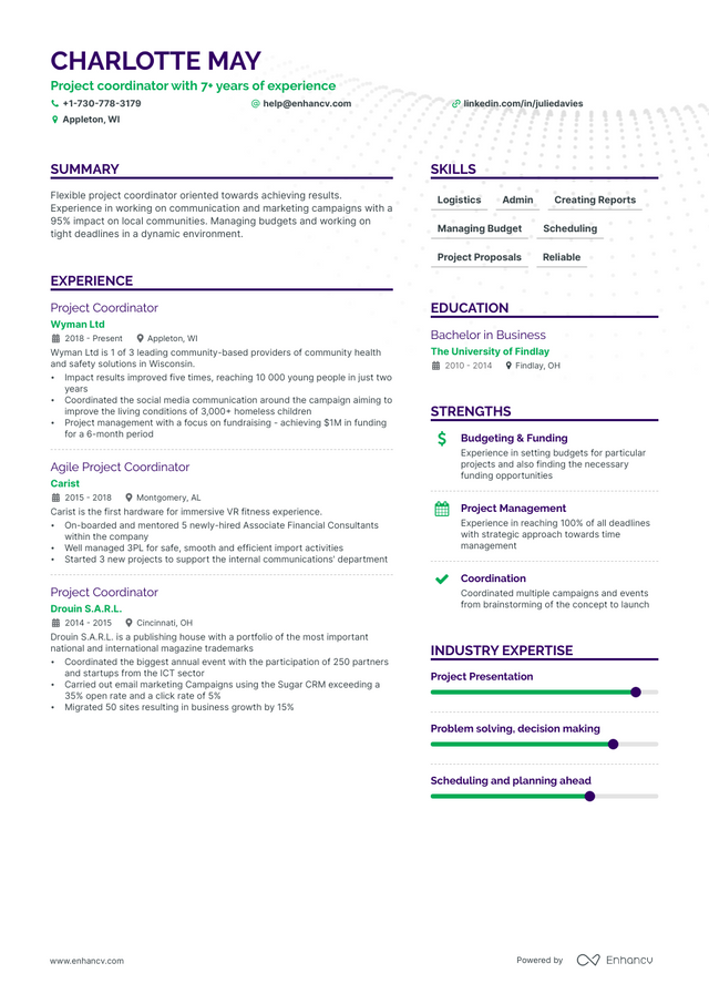 5 Project Coordinator Resume Examples & Guide for 2023