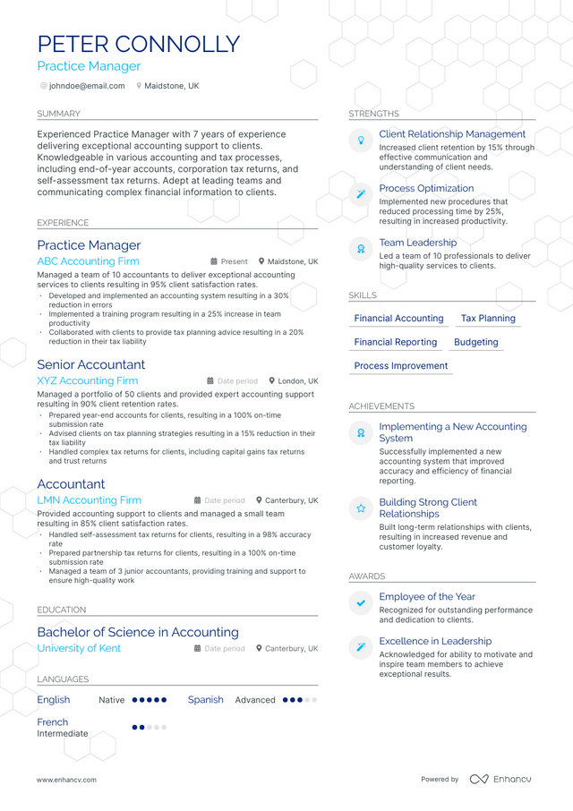 5 Practice Manager Resume Examples & Guide for 2023