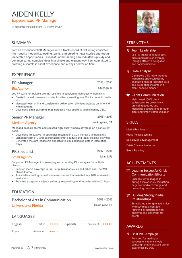 5 Public Relations Manager Resume Examples & Guide for 2023