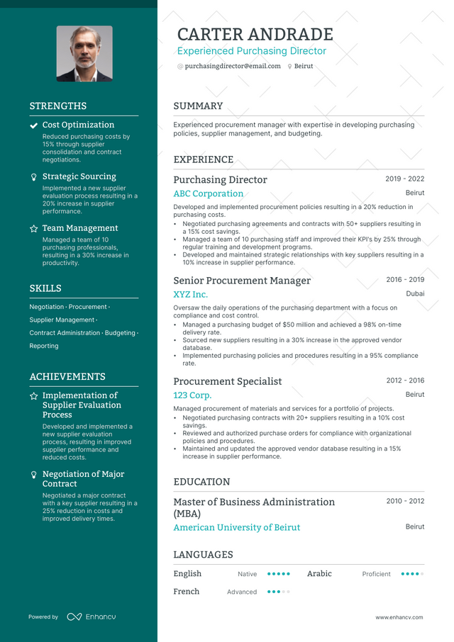 5 Purchasing Director Resume Examples & Guide for 2023