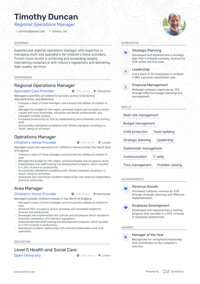 5 Regional Operations Manager Resume Examples & Guide for 2023