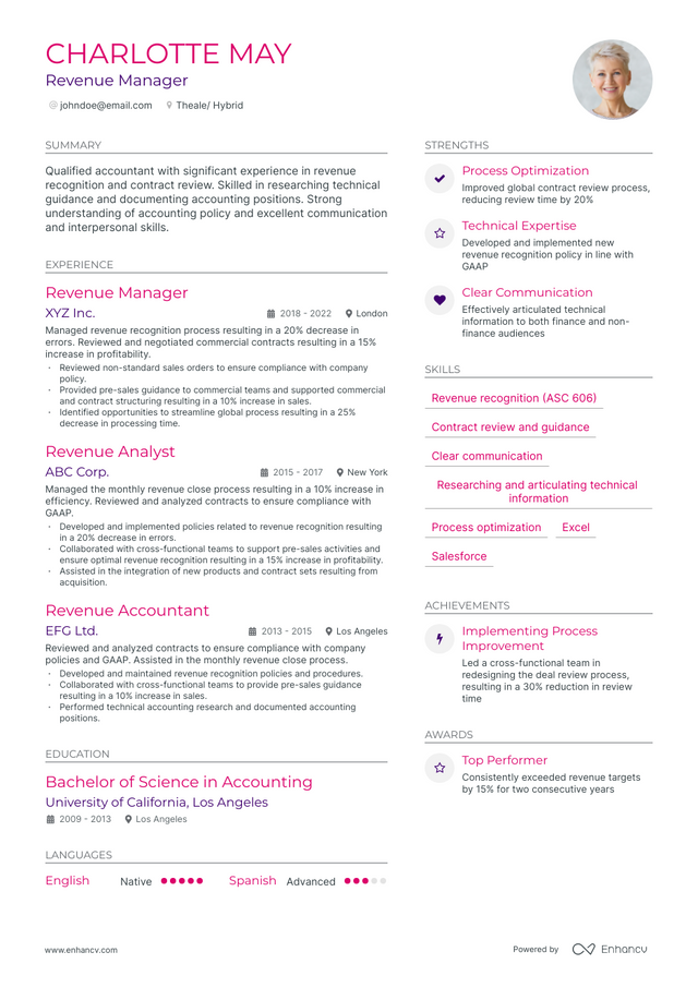 5 Revenue Manager Resume Examples & Guide for 2023