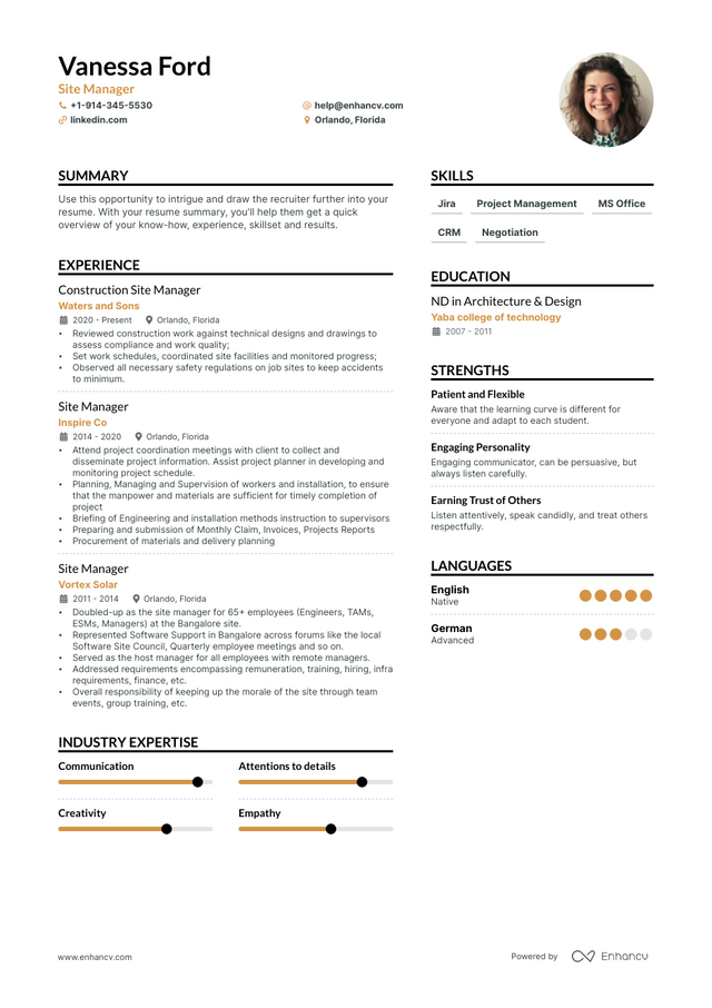 5 Site Manager Resume Examples & Guide for 2023