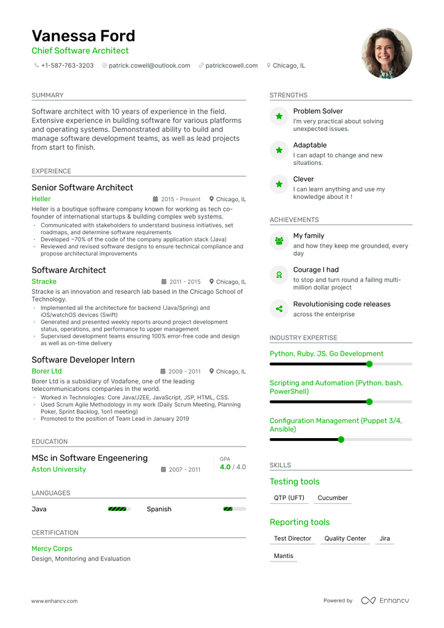 5 Software Architect Resume Examples & Guide for 2023