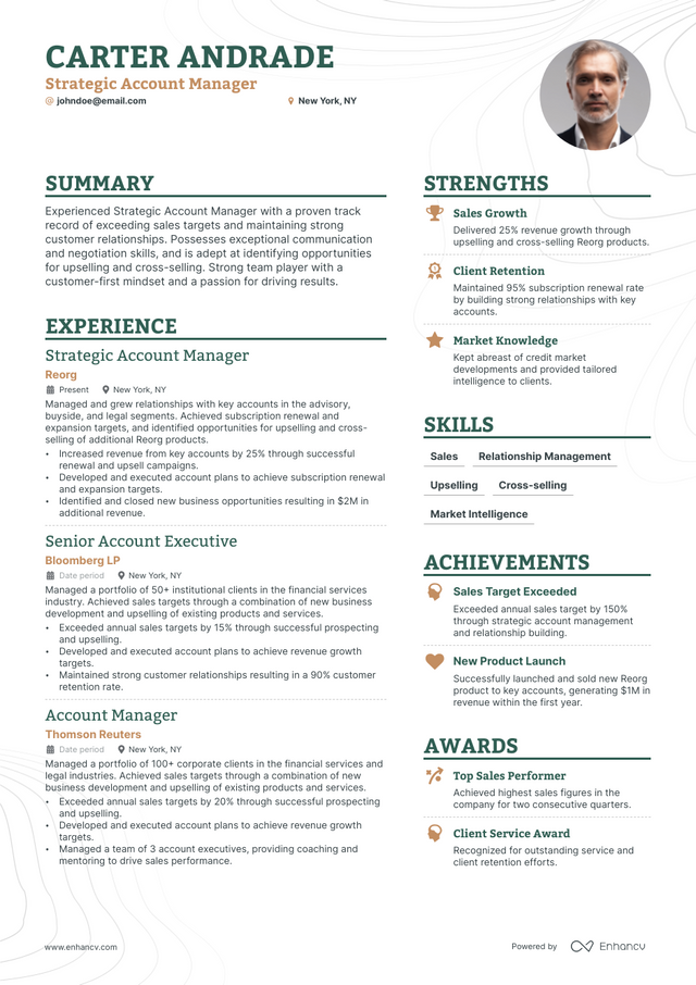 5 Strategic Account Manager Resume Examples & Guide for 2023