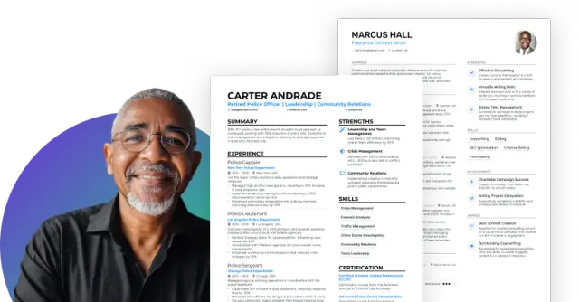 Professionals seeking structure & ATS friendly resumes