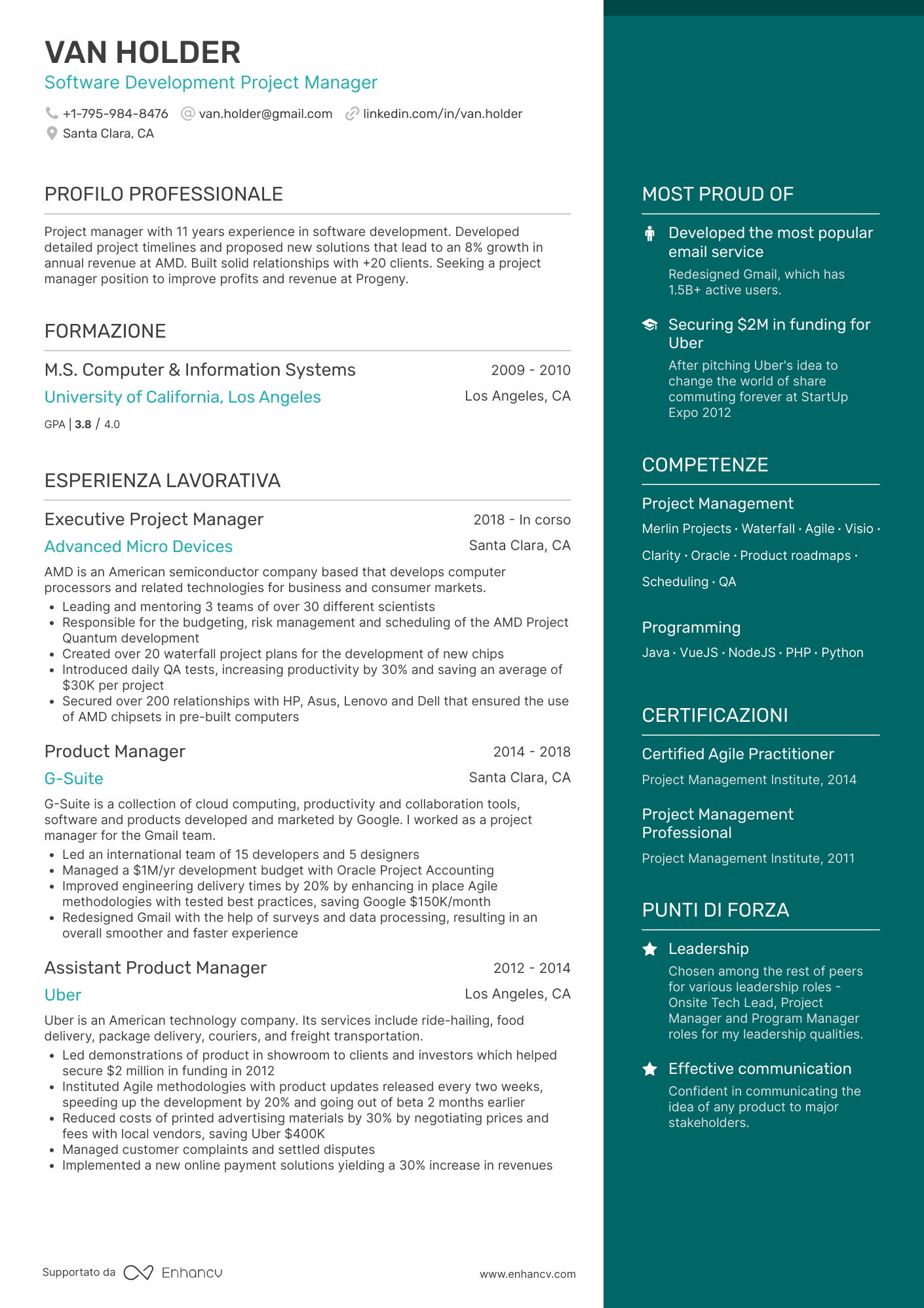 Senior resume template Senior resume template with a solid right column for your skills and achievements, and a wider left column for your experience bullet points