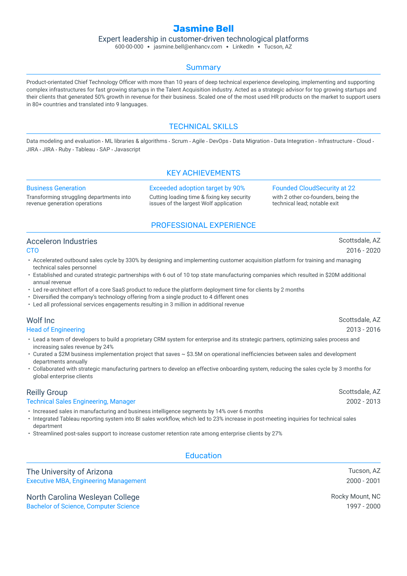 CTO resume example