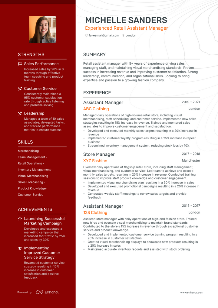 5 Assistant Manager Retail Resume Examples Guide For 2023   AHR0cHM6Ly9jZG4uZW5oYW5jdi5jb20vcmVzdW1lcy9hc3Npc3RhbnQtbWFuYWdlci1yZXRhaWwtcmVzdW1lLnBuZw~~. 