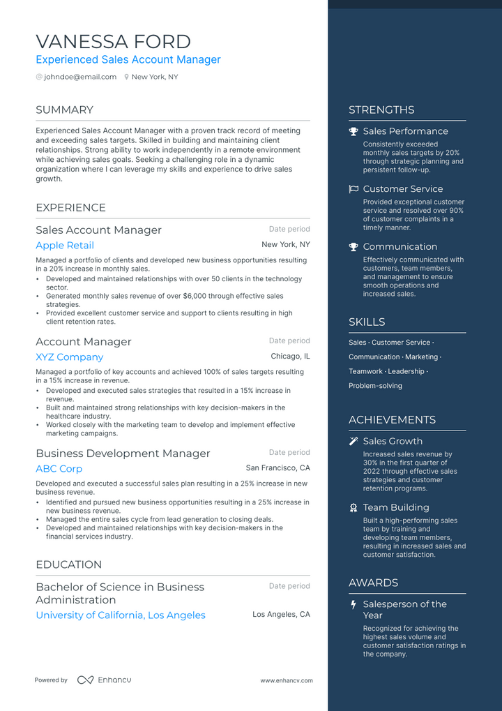 apple retail resume example