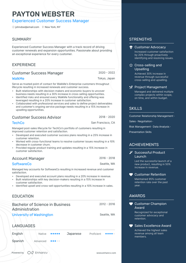 5 Customer Service Manager Resume Examples & Guide for 2023