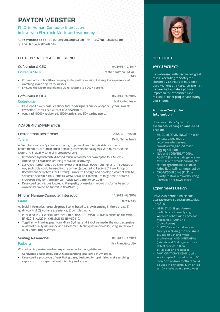 data analyst resume example