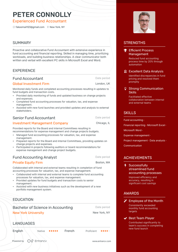 fund accountant resume example