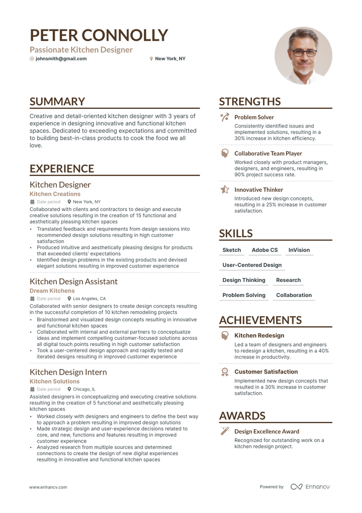 5 Kitchen Designer Resume Examples Guide For 2023   AHR0cHM6Ly9jZG4uZW5oYW5jdi5jb20vcmVzdW1lcy9raXRjaGVuLWRlc2lnbmVyLXJlc3VtZS5wbmc~. 