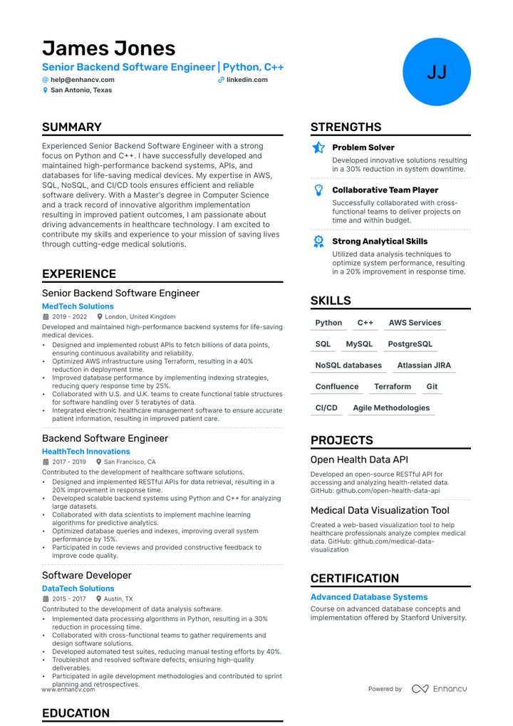 5 Senior Data Engineer Resume Examples & Guide For 2023