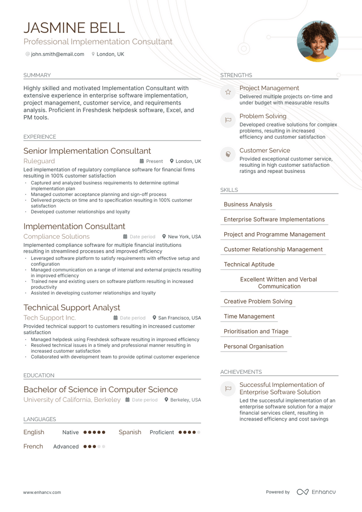 software consultant resume example