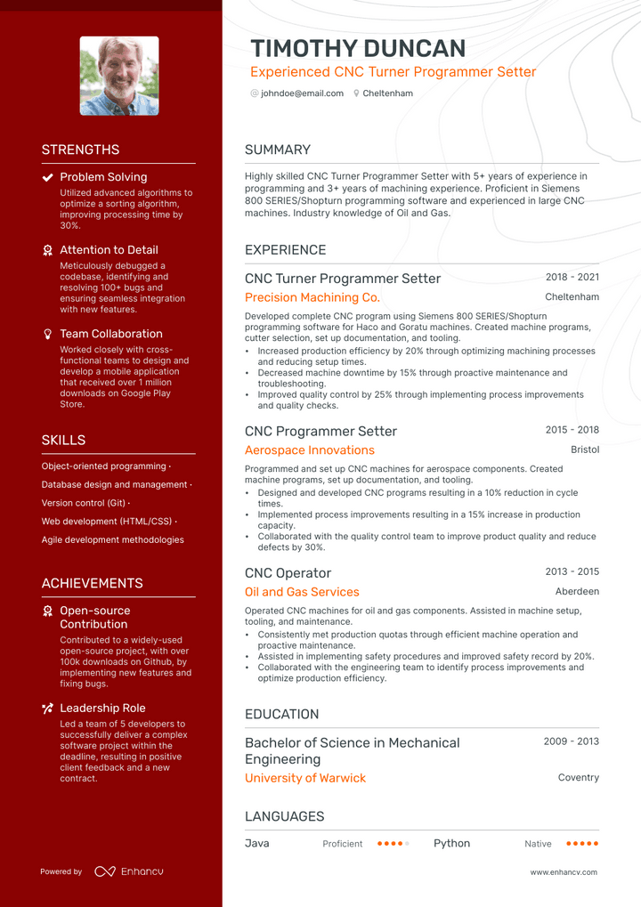 software programmer resume example