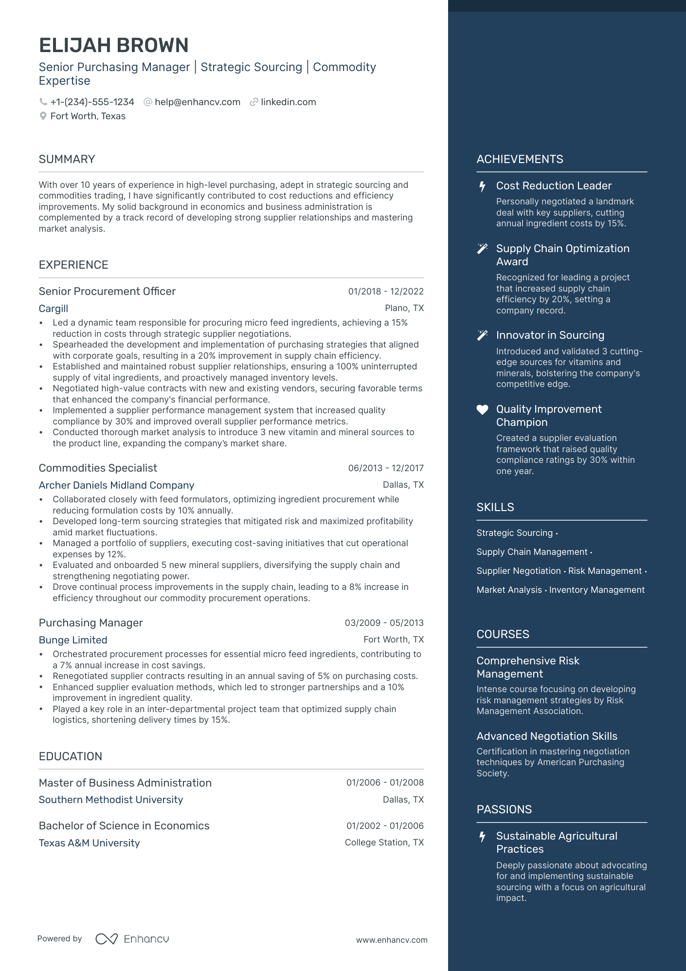 5 Sourcing Manager Resume Examples & Guide for 2024