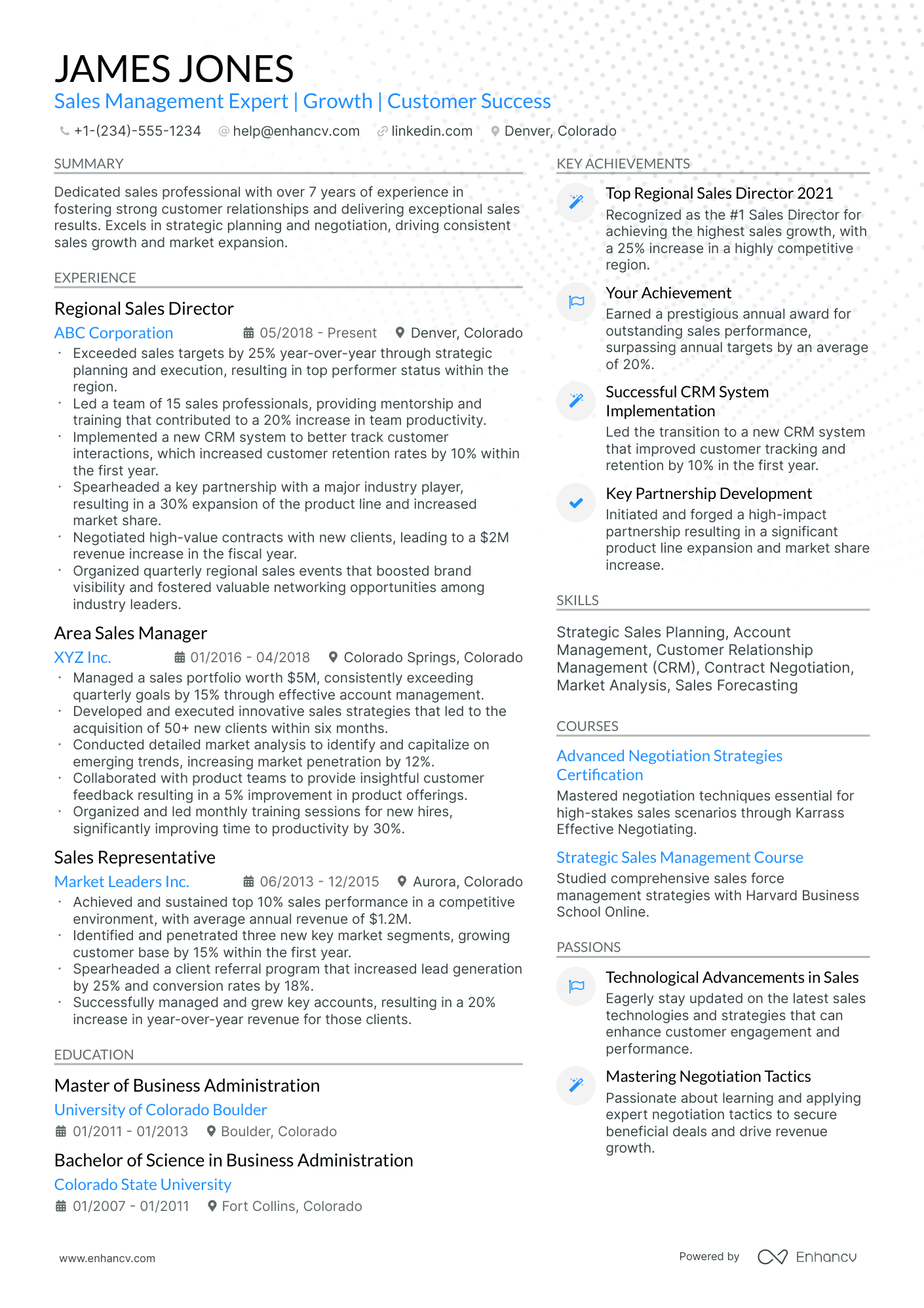 10 Territory Sales Manager Resume Examples & Guide for 2026