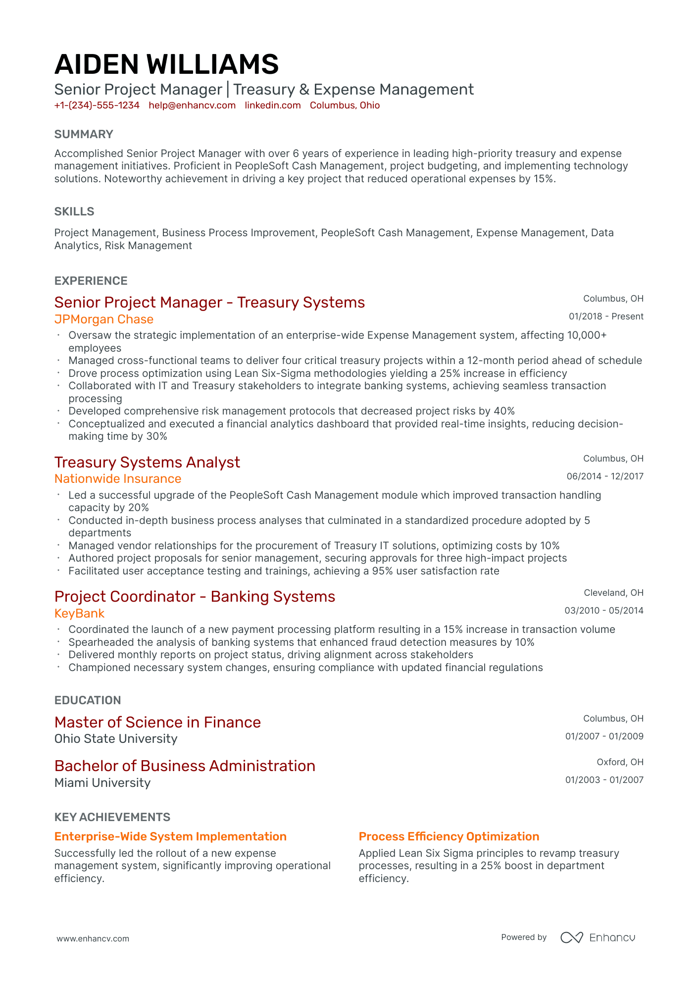 10 Business Project Manager Resume Examples & Guide for 2026