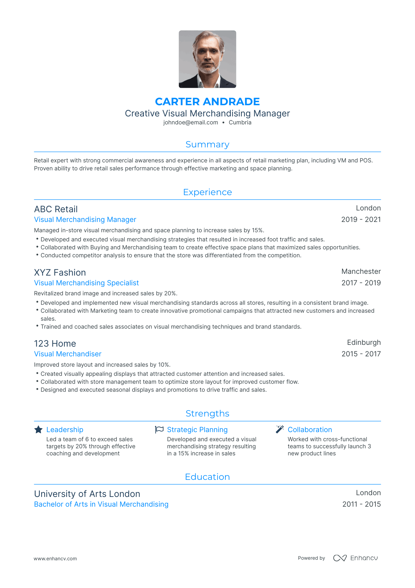 5 Visual Merchandising Manager Resume Examples & Guide for 2023