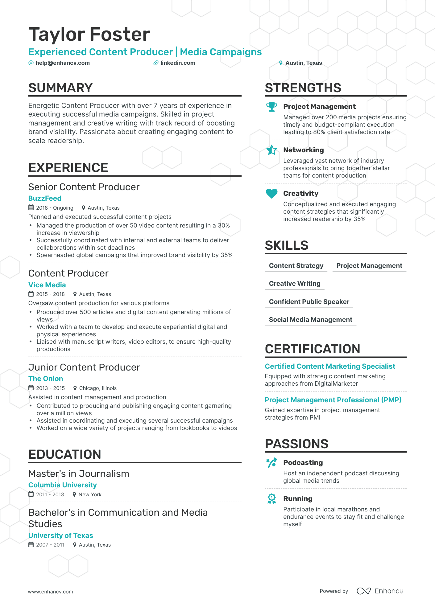 8 Filmmaker Resume Examples & Guide for 2024