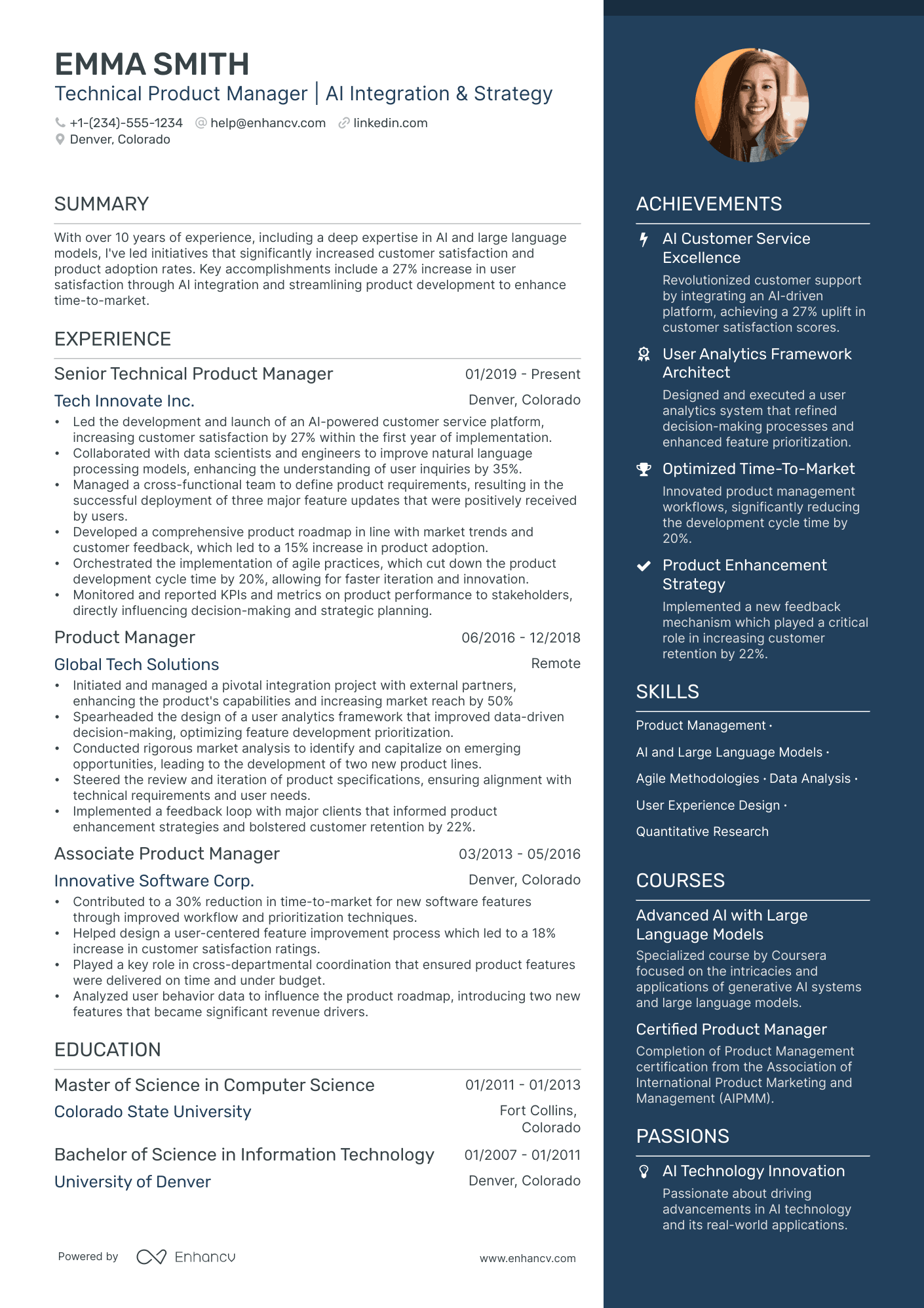 5 Technical Product Manager Resume Examples & Guide for 2024