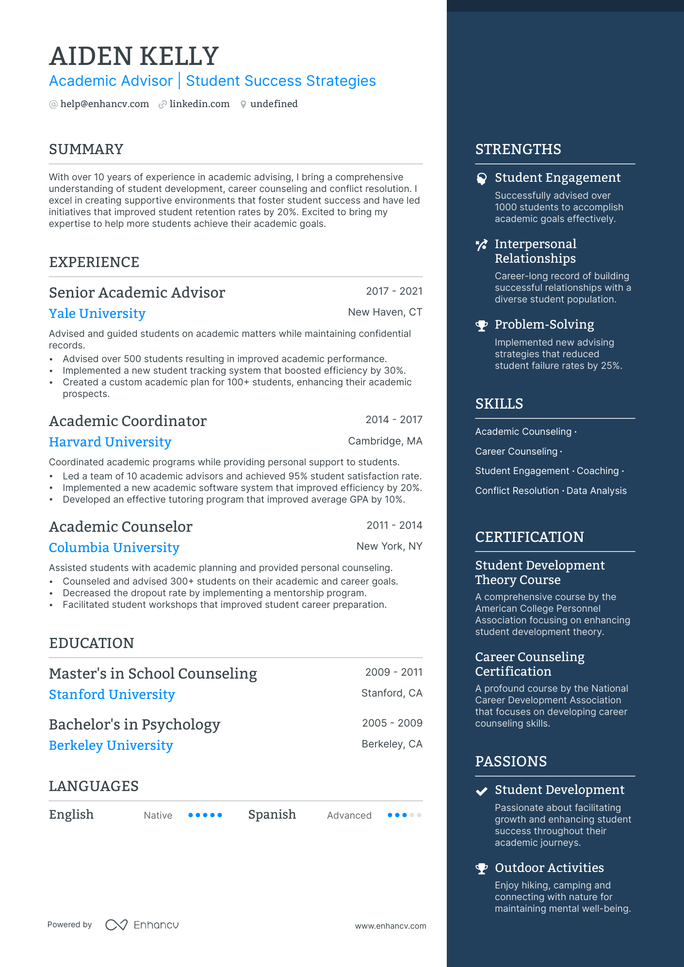 8 Academic Resume Examples & Guide for 2024